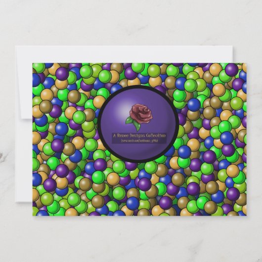 アフリカ系アメリカ人男の子の誕生日パーティー 招待状 (裏面)