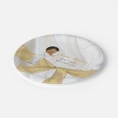 アフリカ系アメリカ人男の赤ちゃんバプテスマ《キリスト教》洗礼式や命名式 ペーパープレート (アングル)