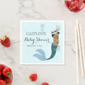 アフリカ系アメリカ人男の赤ちゃんマーマンプリンスクラウン スタンダードカクテルナプキン (インサイチュ)