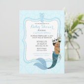 アフリカ系アメリカ人男の赤ちゃんマーマンプリンスクラウン 招待状 (スタンド正面)