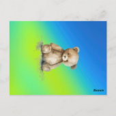 アフリカ系アメリカ人男の赤ちゃん(テディ・ベビーシャワー付) ポストカード (裏面)