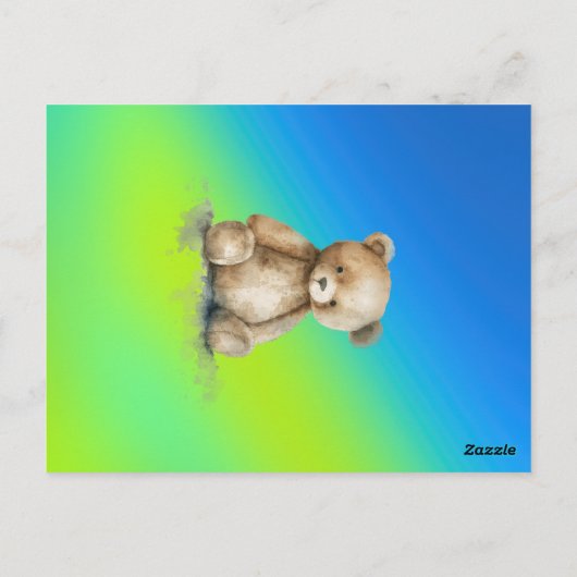 アフリカ系アメリカ人男の赤ちゃん（テディ・ベビーシャワー付） ポストカード (裏面)