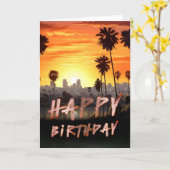 アフリカ系アメリカ人男性の誕生日カード カード (黄色い花)