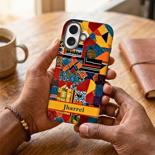 アフリカ系アメリカ人男性の誕生日ギフトのパッチワークデザイン Case-Mate iPhoneケース