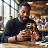 アフリカ系アメリカ人男性の誕生日ギフトのパッチワークデザイン Case-Mate iPhoneケース
