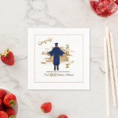 アフリカ系アメリカ人男性招待状（ダークスキン） スタンダードカクテルナプキン (インサイチュ)