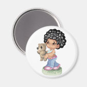 アフリカ系アメリカ人磁石 マグネット (正面/裏面)