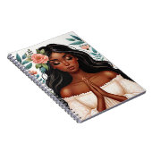 アフリカ系アメリカ人祈女性フローラ ノートブック (右側)