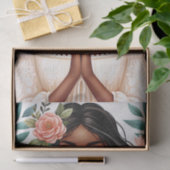 アフリカ系アメリカ人祈女性フローラ 薄葉紙 (ギフト)