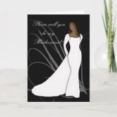 アフリカ系アメリカ人私の新婦付添人の黒aです 招待状 (正面)