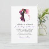 アフリカ系アメリカ人結婚式招待状 招待状 (スタンド正面)