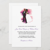 アフリカ系アメリカ人結婚式招待状 招待状 (正面/裏面)