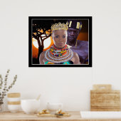 アフリカ系アメリカ人美しい...私のアフリカの女王 ポスター (キッチン)