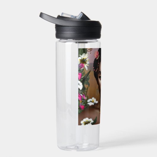 アフリカ系アメリカ人美しいAIアート ウォーターボトル (右面)