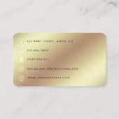 アフリカ系アメリカ人美容師QRコードビジネスカー 名刺 (裏面)