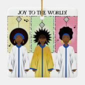 アフリカ系アメリカ人聖歌隊クリスマス セラミックオーナメント (裏面)
