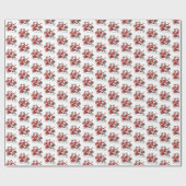 アフリカ系アメリカ人自転車に乗ってサンタクロース夫人を ラッピングペーパー (フラット)