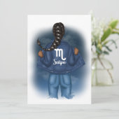 アフリカ系アメリカ人蠍座サインバースデーパーティー 招待状 (スタンド正面)