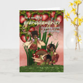 アフリカ系アメリカ人誕生日カード – 孫娘 – M カード (黄色い花)