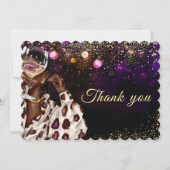 アフリカ系アメリカ人誕生日 サンキューカード (正面)