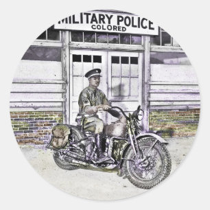 アフリカ系アメリカ人軍隊警官WWII ラウンドシール