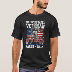 アフリカ系アメリカ人退役軍人ハリス・ウォルズ選挙2024 Tシャツ