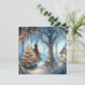 アフリカ系アメリカ人飾妖精のクリスマスツリー シーズンカード (スタンド正面)