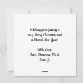 アフリカ系アメリカ人飾妖精のクリスマスツリー シーズンカード (裏面)