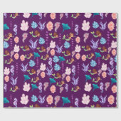 アフリカ系アメリカ人黒人の女の子の人魚のパターン ラッピングペーパー (フラット)