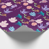 アフリカ系アメリカ人黒人の女の子の人魚のパターン ラッピングペーパー (角)