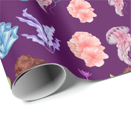 アフリカ系アメリカ人黒人の女の子の人魚のパターン ラッピングペーパー (ロールコーナー)