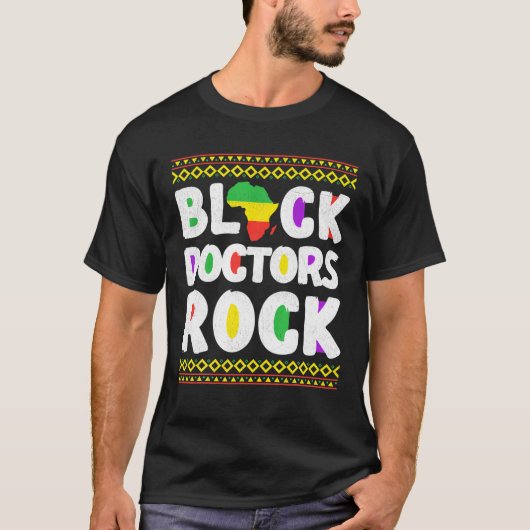 アフリカ系アメリカ人黒人医師団ロック17世 Tシャツ (正面)