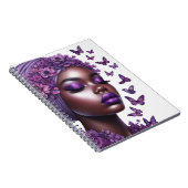 アフリカ系アメリカ人黒人女性メラニン・シスタバターフ ノートブック (右側)