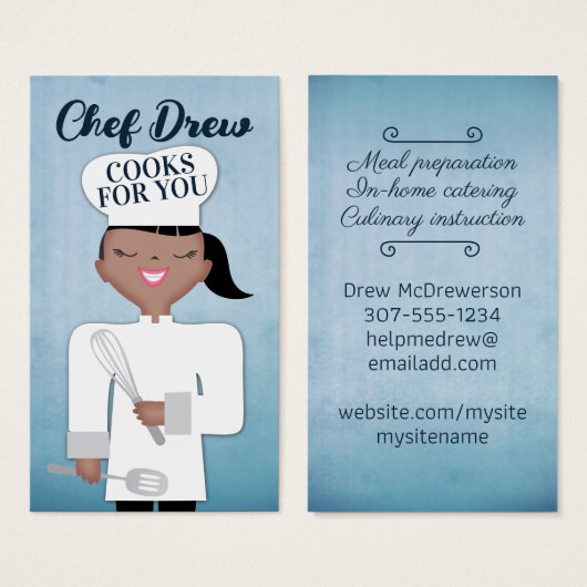 アフリカ系アメリカ人黒人女性料理料理料理 (正面&裏面)