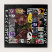 アフリカ系アメリカ人黒人歴史お祝いパズル ジグソーパズル (横)