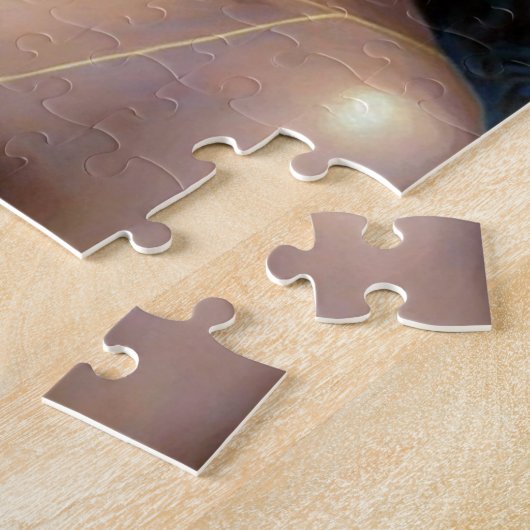 アフリカ系アメリカ人黒女神クイーンファンタジーアート ジグソーパズル (側面)