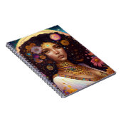 アフリカ系アメリカ人黒女神クイーンファンタジーアート ノートブック (右側)