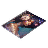 アフリカ系アメリカ人黒女神クイーンファンタジーアート ノートブック (左側)