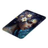 アフリカ系アメリカ人黒女神クイーンファンタジーアート マグネット (左側)