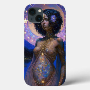 アフリカ系アメリカ人黒女神クイーンファンタジーアート iPhone 13ケース