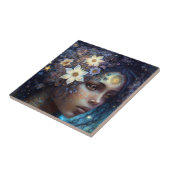 アフリカ系アメリカ人黒女神クイーンファンタジーアートC タイル (側面)