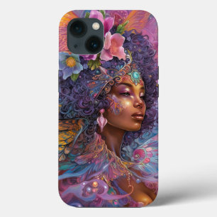 アフリカ系アメリカ人黒女神クイーンファンタジーアートC iPhone 13ケース