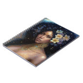 アフリカ系アメリカ人黒女神クイーンファンタジーアートN ノートブック (左側)