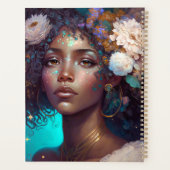 アフリカ系アメリカ人黒女神クイーンファンタジーアートP プランナー手帳 (裏面)