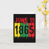 アフリカ系アメリカ人1865年6月19日 カード (黄色い花)