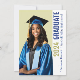 アフリカ系アメリカ人2024年女子卒業おめでとうカード 招待状