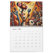 アフリカ系アメリカ人2025年壁暦感じ音楽 カレンダー (1月 2026)