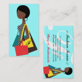 アフリカ系アメリカ人311のファッショニスタ買い物袋 名刺 (正面/裏面)