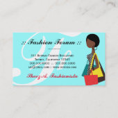 アフリカ系アメリカ人311のファッショニスタ買い物袋 名刺 (裏面)