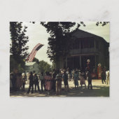 アフリカ系アメリカ人7月4日お祝い ポストカード (正面)